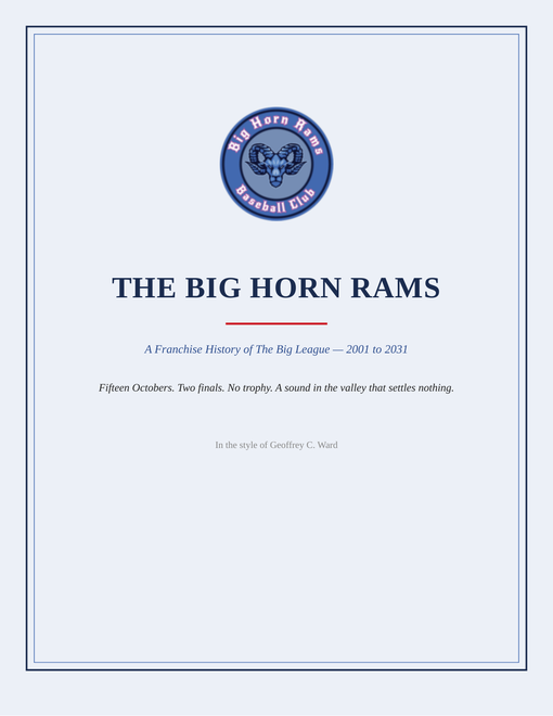 The Big Horn Rams franchise history cover