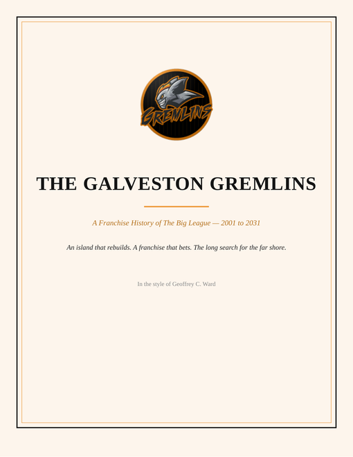 The Galveston Gremlins franchise history cover