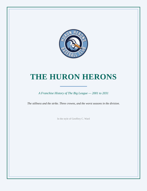 The Huron Herons franchise history cover