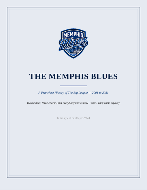 The Memphis Blues franchise history cover