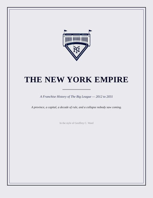 The New York Empire franchise history cover