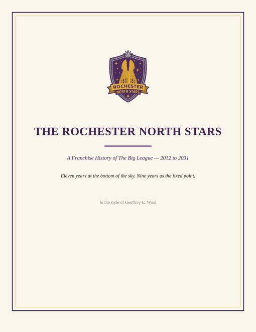 The Rochester North Stars franchise history cover