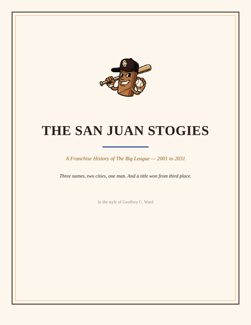 The San Juan Stogies franchise history cover