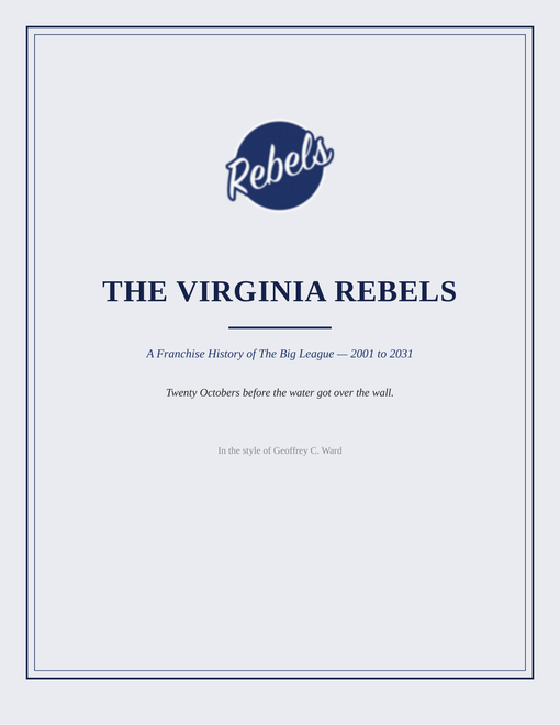 The Virginia Rebels franchise history cover